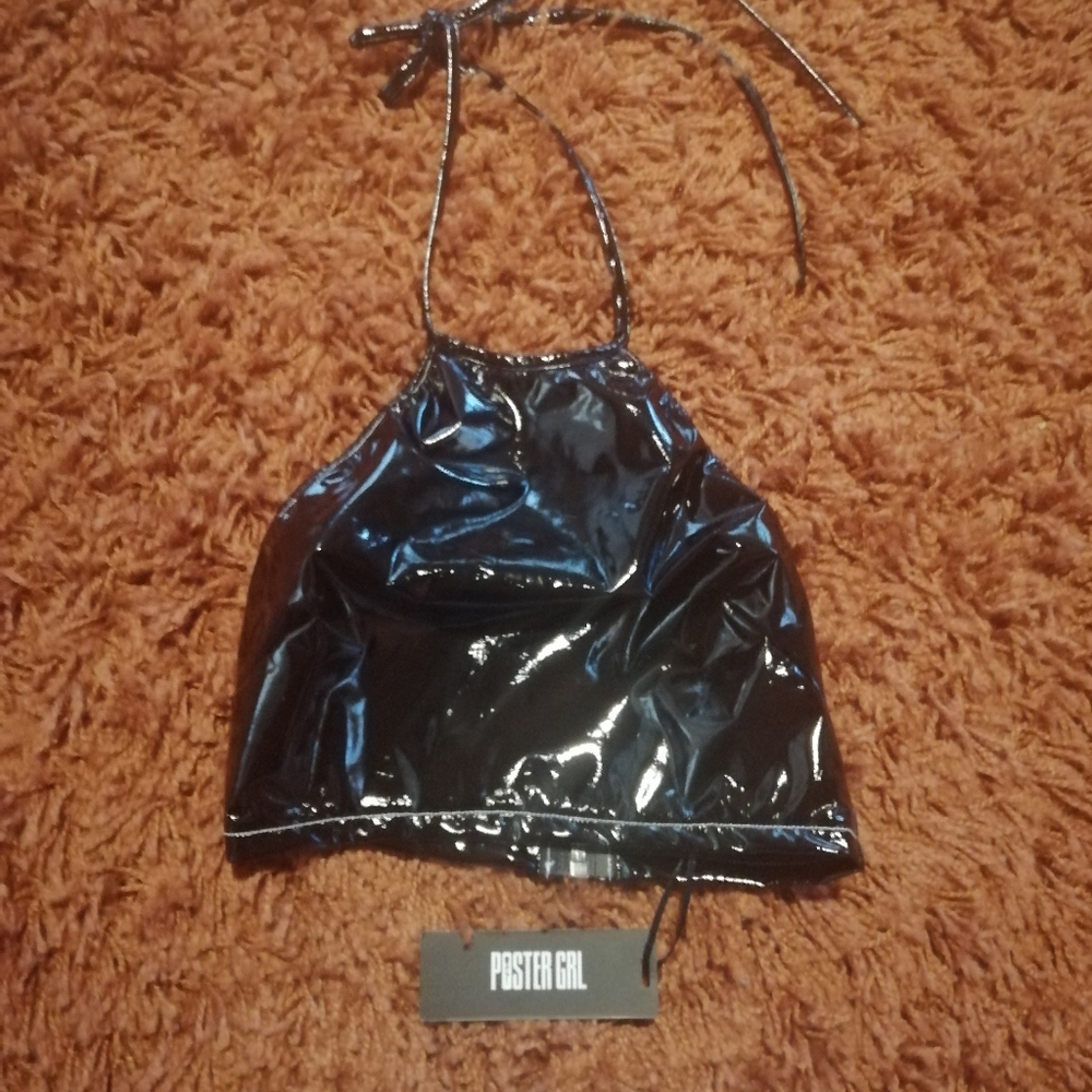 Dollskill pleather halter top